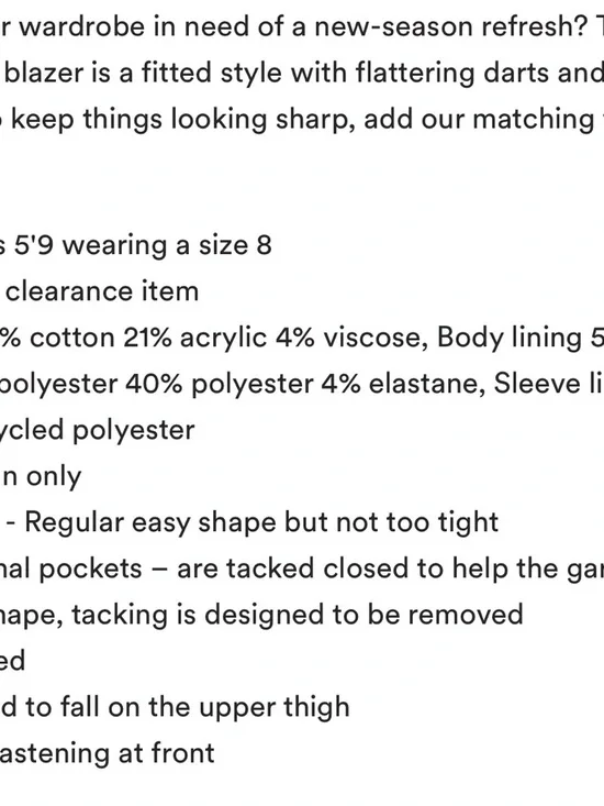 Boden Bouclé Women's Blazer Jacket  sizeUS 2/UK 6- - Picture 7 of 11